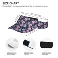 thumbnail image 3 of Yiaed Flowers Print Sport Sun Visor Hats Adjustable Empty Top Baseball Cap Cotton Ball Caps for Women and Men, 3 of 5