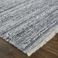 thumbnail image 5 of Feizy Alden Transitional Stripes, Gray/Ivory, 2' x 3' Accent Rug Stain Fade Resistant Handmade Casual Solid Floor Rug for Living room Bedroom, 5 of 8