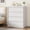 White, variant on 3 Drawer Dresser for Bedroom, Nightstand 3 Chest of Drawers, 39in Tall Modern Bedside End Table for Living Room, Nursery, Entryway