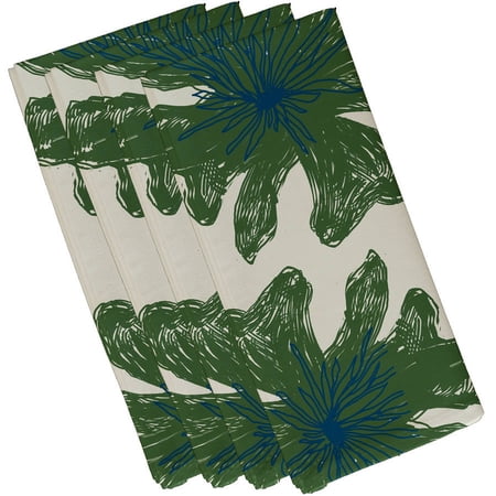 Simply Daisy 19  x 19  Floral Print Napkins  Set of 4
