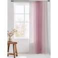 thumbnail image 3 of Sheer Curtains 84 Inches Long, Pink Grey Ombre Semi Sheer Curtains Light Filtering Window Treatment, Farmhouse Gradient Minimalist Privacy Voile Drapes for Living Room Bedroom 52x84 Inch, 3 of 7