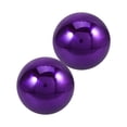 thumbnail image 1 of HOOWIFFY Lot de 2 Sphères Décoratives en Acier Inoxydable Globe Violet Design Simple, 1 of 8