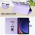 thumbnail image 4 of for Samsung Galaxy Tab S10 Plus/S9 FE+/S9+ 12.4 inch Case, Rhombus Pattern Multiple Viewing Angles Stand Slim Folio Cover (Purple), 4 of 6