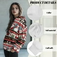 thumbnail image 6 of FOR U DESIGNS Christmas Santa Claus Hoodies Sweatshirts Cute Long Sleeve Tops Loose Pullover Shirts for Women Size S Ladies Hooded Pullover Sweatshirt Comfortable Hoodie, 6 of 7