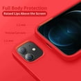 thumbnail image 5 of Silicone Case for iPhone 12 Pro and iPhone 12 -{Shock-Absorbent- Raised Edge Protection- Compatible with iPhone 12 Pro and iPhone 12 (6.1 inch} Red Color, 5 of 6