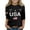 #A03-Black, variant on Abcomgle Girls 4th Of July Shirts 2026 USA Flag Graphic Patriotic Tops 3/4 Sleeve Crewneck T Shirt Funny Independent Day T-Shirt,Navy,11-12Years