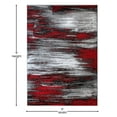 thumbnail image 5 of Masada Rugs Modern Contemporary Area Rug, Red Grey Black (6 Feet X 9 Feet), 5 of 6