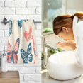 thumbnail image 7 of Yayeee 100% Cotton Hand Towels for Bathroom 16" x 28" Soft Absorbent Kitchen Towel, Green Butterflies, 7 of 7