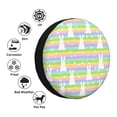 thumbnail image 4 of Gukieu Rainbow Rabbit Print Car Tire Cover, Adjustable Waterproof and Dustproof Tire Protection Cover, Suitable for SUV, Truck, Van-17 inch, 4 of 6