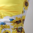 thumbnail image 7 of up to 30% off Usmixi Swimsuits for Women High Waist Modest Bathing Suit Swimdress Tankini Sets Sleeveless V-Neck Sunflower Print Swimwears Plus Size Swimsuits Yellow M Up to 65% off, 7 of 7