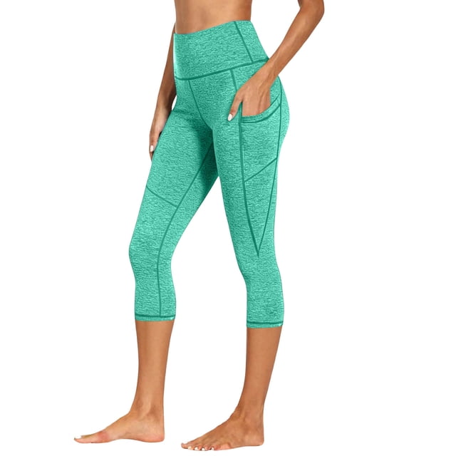 Pantalones de Yoga para Mujer con Bolsillos Pantalones Recortados Elastico Respirable Suave Cómodo para el Entrenamiento Correr Yoga Fitness Deportes
