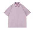 thumbnail image 2 of WREESH Men's Oversized Henley T-Shirt - Loose Fit Short Sleeve Solid Top, Drop Shoulder Design for Street Style & Layering, 2 of 5