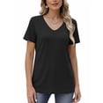 thumbnail image 2 of MOSHU 3 Pack T-Shirts for Women Short Sleeve Summer Womens Tops Casual Women T-shirts Summer Outfits, 2 of 9