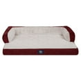 Serta XL Luxury Sleeper Sofa Pet Bed, 43" x 30", Burgundy