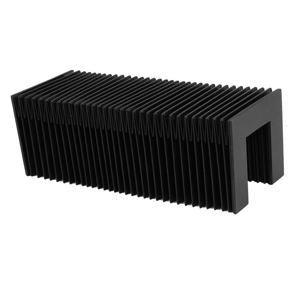 Synthetic Rubber Flexible Folded Protective Accordion Dust Cover Black 80mmx75mm