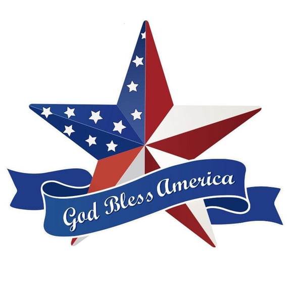 Yard decorations Outdoor, 4Th of July decor, Outdoor decorations, 18 in Cutout Star, Fence decorations Outdoor, Backyard decorations Outdoor, Patriotic Display, Red White Blue, 1