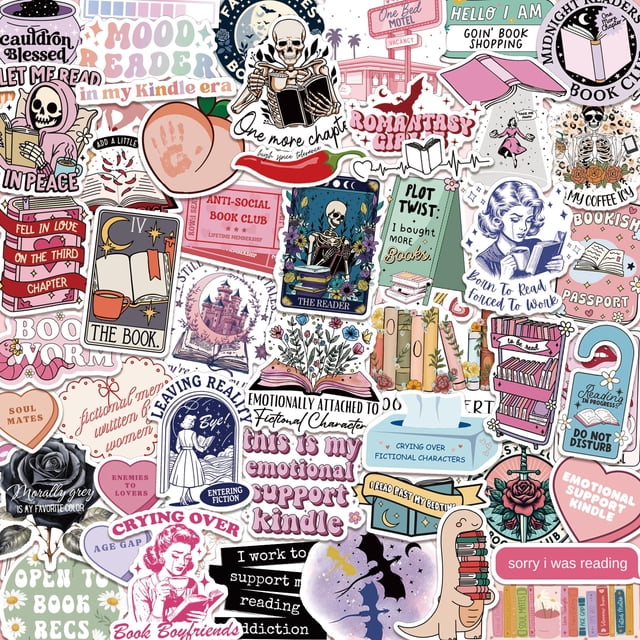 Paquete de stickers LakoArt 150 piezas Romance Book holográfico