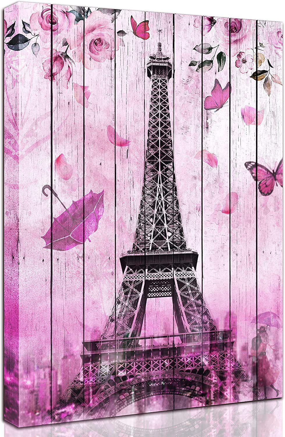 Eiffel Tower Canvas WallArt Paris Themed Bedroom Decor Decorations
