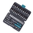 thumbnail image 1 of Drive Impact Socket Kit, Wide Application S2 Alloy Tool Steel Drive Socket Ratchet Wrench Set Mirror Chrome Plated Surface 1/4 Inch Rubber Handle  for DIY, 1 of 7