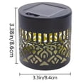 thumbnail image 5 of Solar Fence Lights Metal Solar Powered Outdoor Wall Deck Lights Lotus Theme Waterproof Fence Light for Garden Post Patio Backyard Yard Decor, 5 of 9
