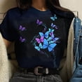 thumbnail image 2 of Blusa suelta de manga corta con cuello redondo y estampado a la moda para mujer Pompotops hfajkhk129075, 2 of 5