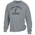 thumbnail image 2 of Men's ComfortWash Gray Cincinnati Bearcats Arch Logo Garment Dyed Long Sleeve T-Shirt, 2 of 3