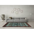 thumbnail image 3 of Ahgly Company Indoor Round Abstract Light Blue Modern Area Rugs, 6' Round, 3 of 4