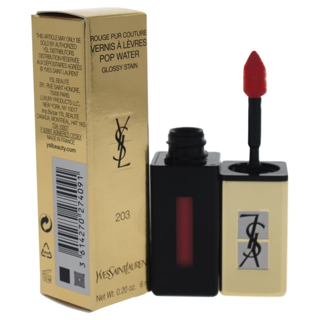 Vernis A Levres Pop Water Glossy Stain 203 Eau De Corail By Yves Saint Laurent For Women 0 2 O Walmart Canada