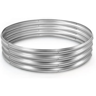 Galvanized Raised Garden Bed Kit, Round Large Metal Galvanized Planter Raised Garden Boxes Outdoor…