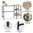 thumbnail image 4 of VECELO 43" Computer Desk with 2 Tier Storage Shelf, Study Writing Workstation for Home Office, Oak, 4 of 6
