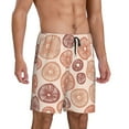 thumbnail image 2 of Naloa Mushrooms2 Men's Short Pajama Pants, Lounge Comfort Shorts with Elasticized Waistband and Side Pockets - 3X-Large, 2 of 9