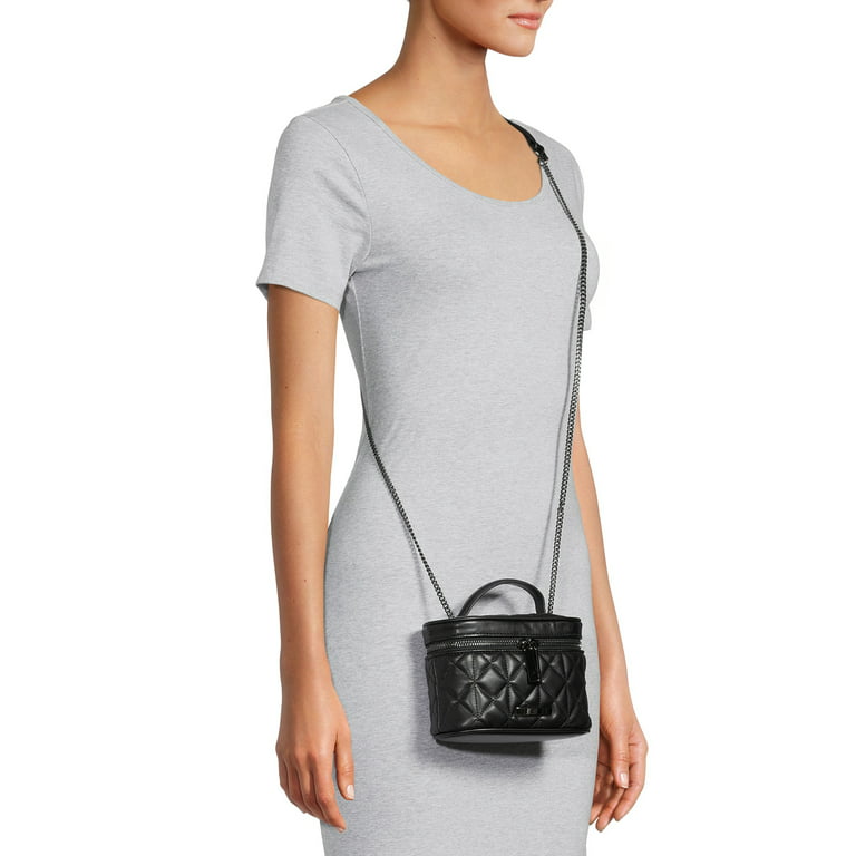 No Boundaries Women's Contemporary Vanity Crossbody Bag, Black 