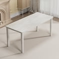 thumbnail image 3 of Peatuk Modern Minimalist 66.9 inch Length Rectangular Dining Table, Solid Wood Base Dining Table With 4 Legs, 3 of 5