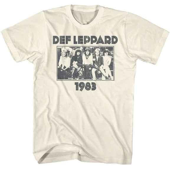 Def Leppard Monochrome 1983 Natural T-Shirt