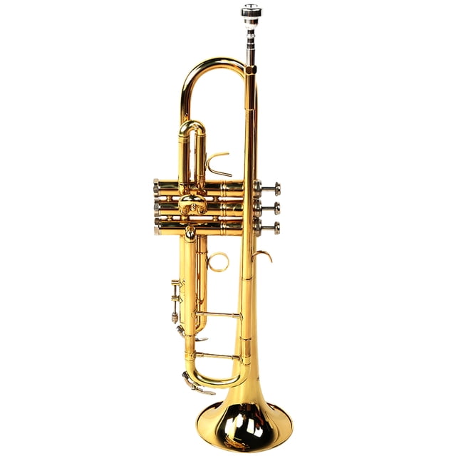 Campana de trompeta, instrumentos musicales Trompeta chapada en oro Trompeta profesional compacta y liviana