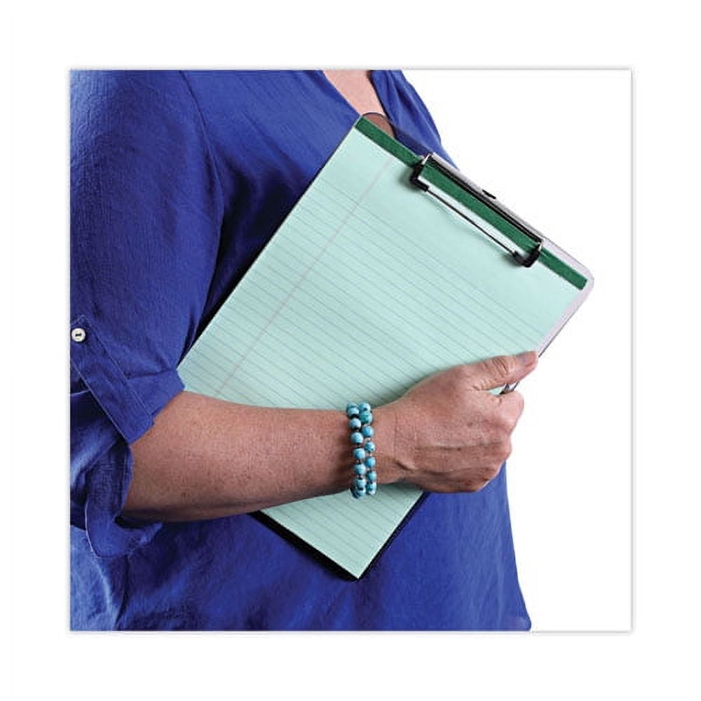 Plastic Clipboard with Low Profile Clip, 0.5" Clip Capacity, Holds 8.5 x 11 Sheets, Translucent Black | Bundle of 10 Each