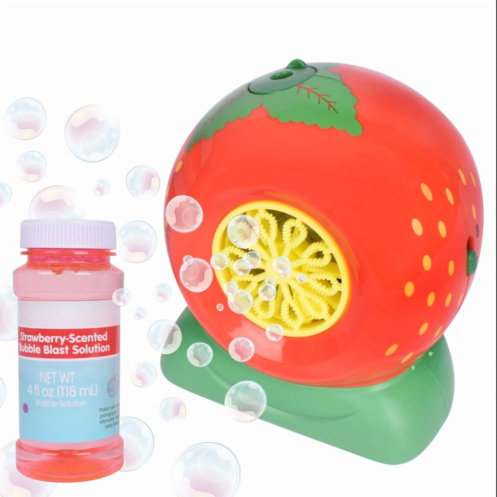 Play Day Strawberry Bubble Blower, 4oz Scented Bubble Solution, Children Ages 3+