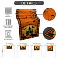 thumbnail image 6 of Table Runner Dresser Scarves 36 Inch Long,Halloween Full Moon Night Castle Linen Dining Table Runners Pumpkin Bat Orange Black Tabletop Scarf for Wedding Holiday Party Kitchen, 6 of 9