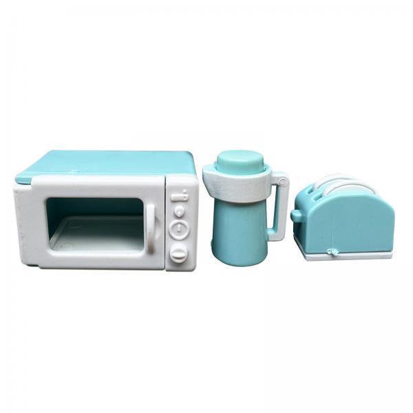3x Casa de 1:12, cocina, de simulación, accesorios, horno microondas, de pan, de horno microondas, para decoración Sunnimix mini horno de microondas