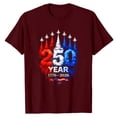 thumbnail image 4 of Womens 250th Anniversary Usa Shirt 250 Anniversary Usa Flag Independence Day Freedom T-Shirt Crew Neck Trendy America Pullover Tops, 4 of 4