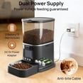 thumbnail image 6 of 5L Automatic Pet Feeder with 3MP HD Camera, 5G WiFi, Two-Way Audio & Night Vision, Auto Dog Cat Food Dispenser with Storage Container for Multiple Pets, 6 of 8