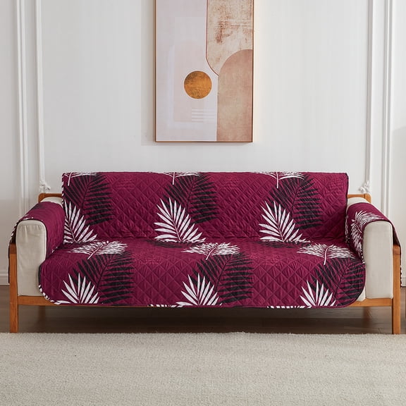 XmhyTop Couch Cover Printed Sofa cushion 3 seat Easy - Fit Washable Reclining Chair Cover for Living Room Sofa - Ideal Furniture Protector (Flower color 15,65.74*74.8inch)