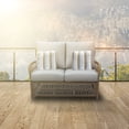 thumbnail image 5 of Four Seasons Courtyard Positano Wicker Loveseat with Steel Frames, 5 of 7