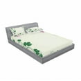 thumbnail image 3 of Ambesonne Nature Fitted Sheet & Pillow Sham Set, Grape Vines Fruit Garden, Twinxl, Pink Purple Green, 3 of 3