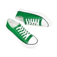 thumbnail image 2 of Women’s Classic Low‑Top Canvas Sneakers, Green, US 6, Lace‑Up Casual Walking Tennis Flats for Ladies, 2 of 7