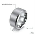 thumbnail image 3 of 6/8/10mm Tungsten Steel Carbide Band Men's Silver Brushed Wedding Ring Size 7-13, 3 of 9