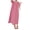 Red, variant on Women's Black Cotton Striped Gingham Swing Dress Crew Neck Loose Fit Midi Lantern Sleeve