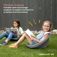 thumbnail image 3 of ECR4Kids Plastic Leaf Scoop Floor Rocker Seat, Classroom Furniture, Grey, 6-Piece, 3 of 9