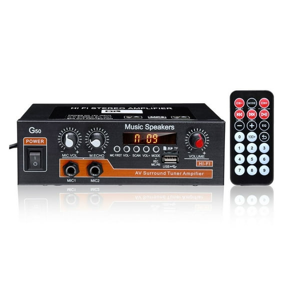 HiFi Stereo Car Amplifier Car Bluetooth 2 Channel Digital Powerful Car Amplifier For Subwoofer 2-channel ,Scalable Fun