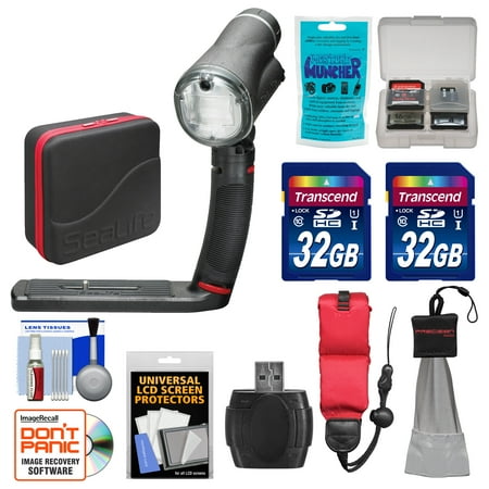 SeaLife SL963 Sea Dragon Underwater Flash with Head, Grip, Single Tray & Diffuser with (2) 32GB Cards + Case + Accessory Kit